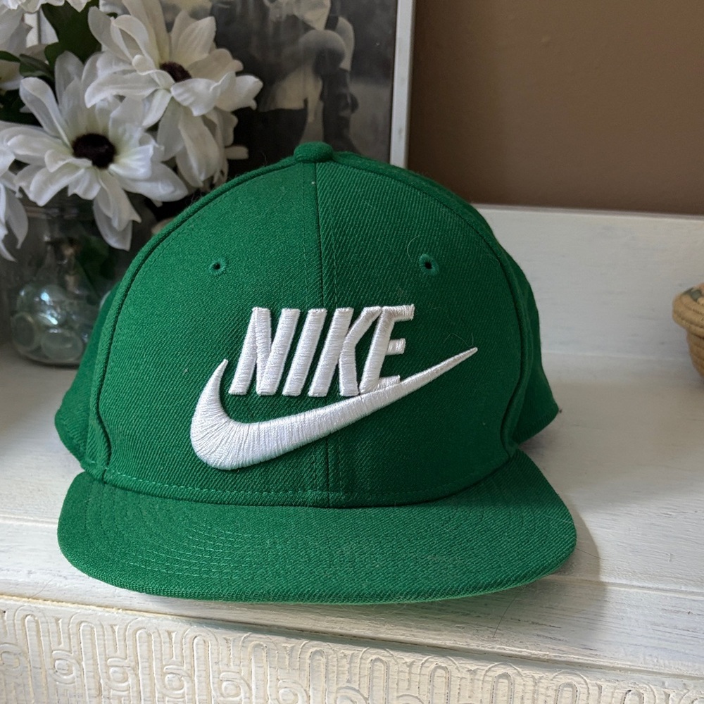 Nike Kids Green Hat with White Embroidered Logo